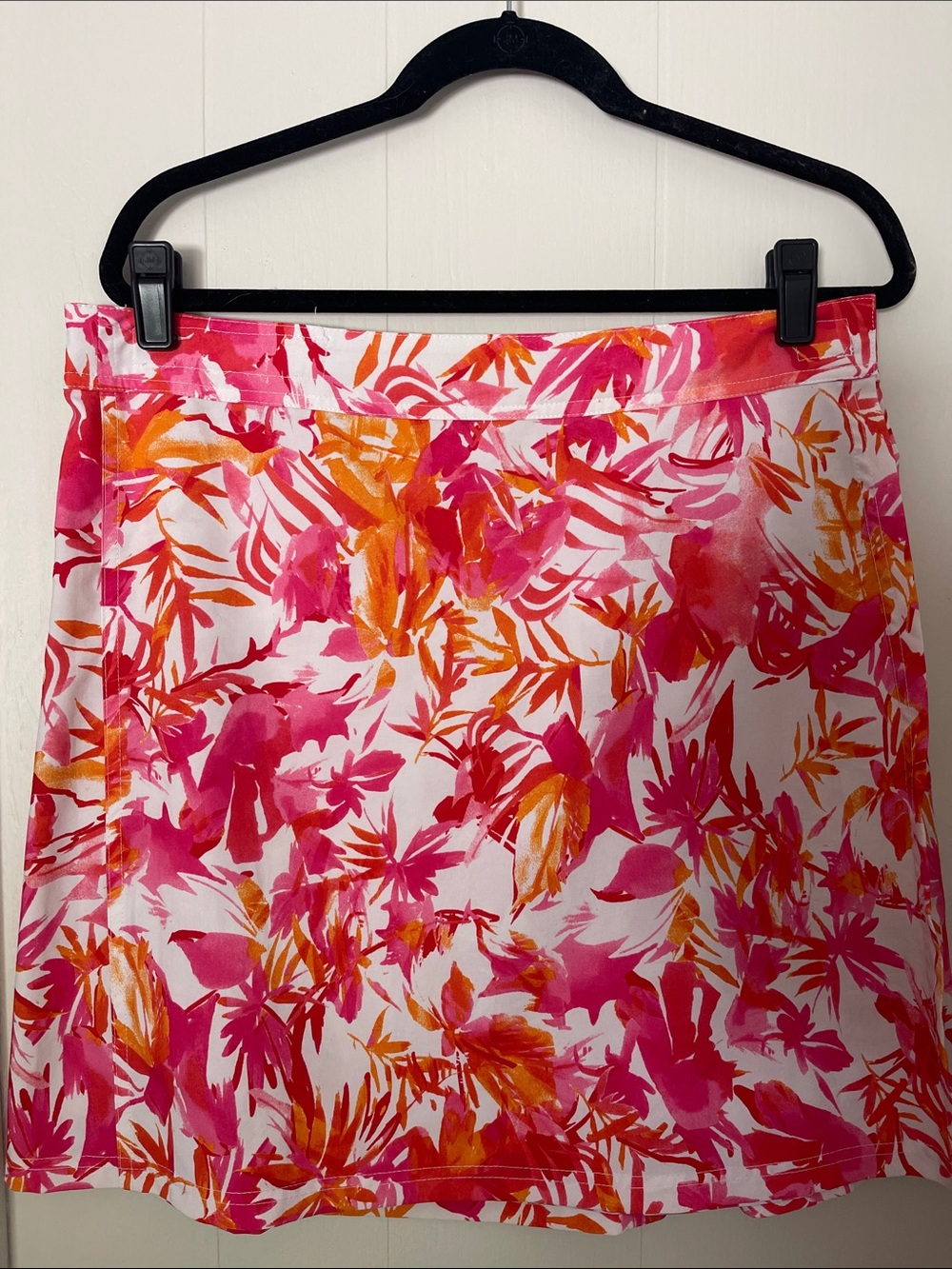 Ripskirt Hawaii pink orange white floral A-Line wrap Skirt
